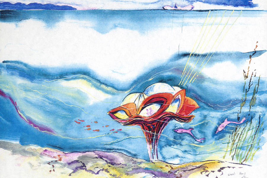 Deep Dream watercolor rendering.