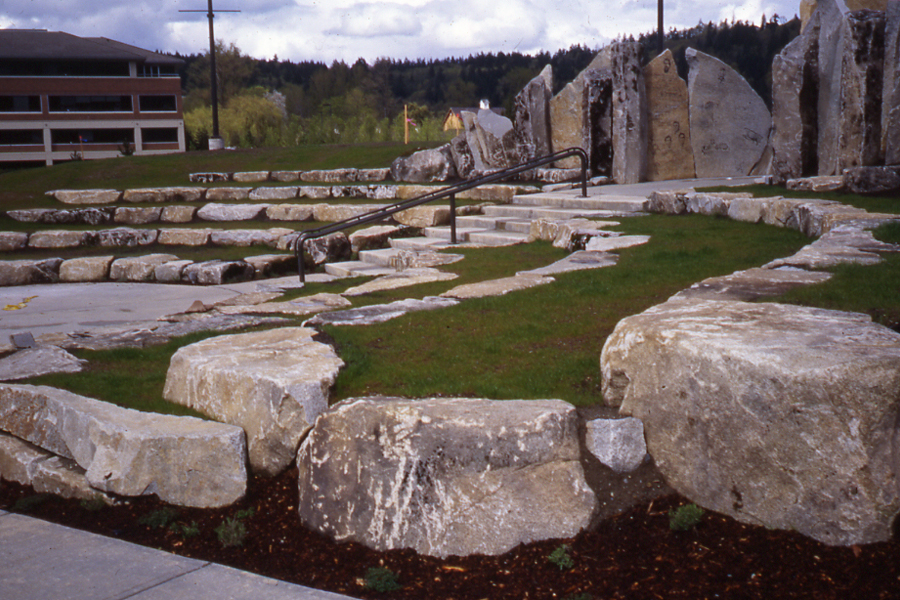 Amphitheater seating.