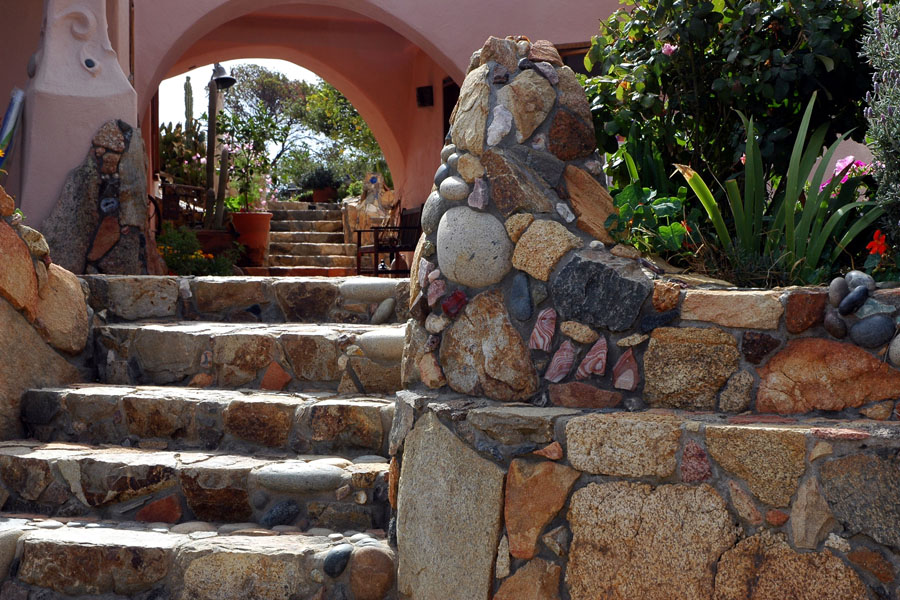 Beaton Residence Rock Entry Stairs