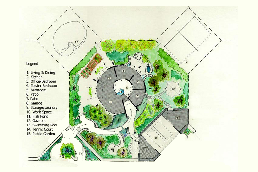 Temenos Garden site plan.