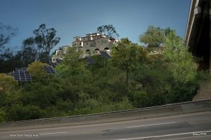 Casa Verde Condominiums on the hillside. Rendering by Deka Kano.
