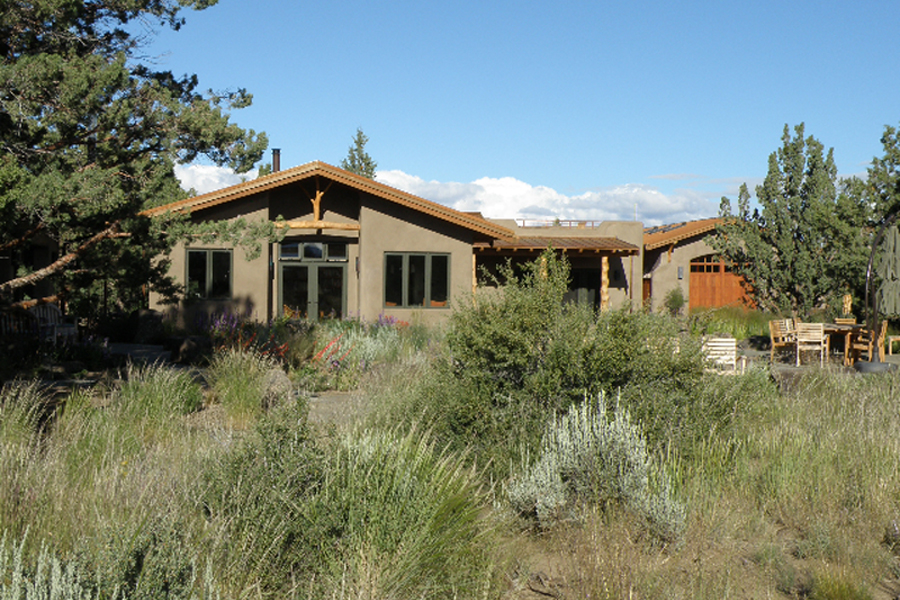 Clark Residence west exterior. Photo by Dale Clark. sustainable architecture-organic architecture-natural building-green home design-Hubbell and Hubbell Architects-San Diego,CA