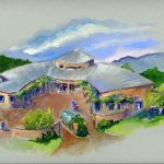 Rendering of Friends Center Straw-Bale Church and Non-Profit Offices