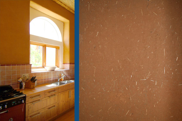 Natural clay wall finish. Natural clay wall finish.