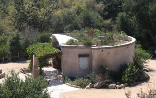 View of green roof on top of center.