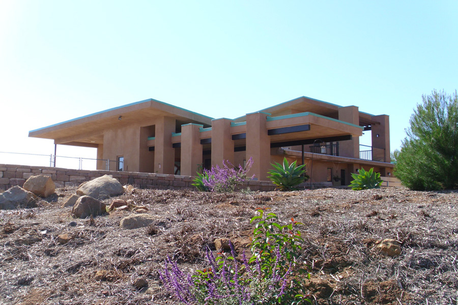 Gonzales home looking uphill. Photo by Alex Miller.