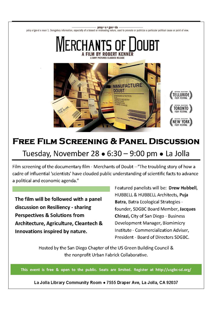 Merchants Of Doubt Film Resiliency Discussion Hubbell And Hubbell 